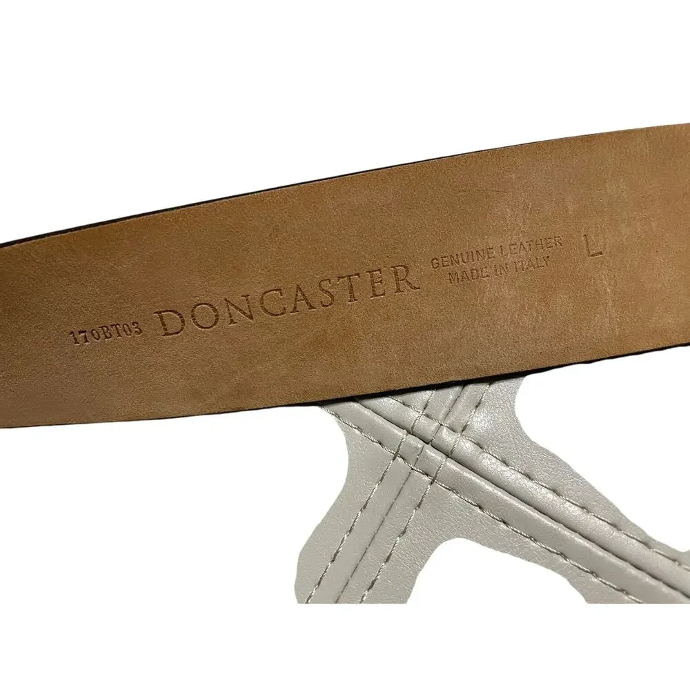 Doncaster Chocolate Brown with Gold tone Grommets Leather Belt